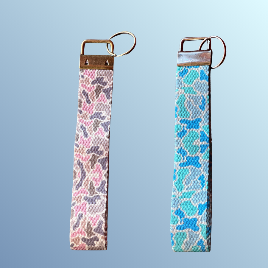Duck Camo Key Fob Wristlet, Pink Duck Camo, Blue Duck Camo, Old School Duck Camo, Keychain Wristlet, Camo Wrist Lanyard