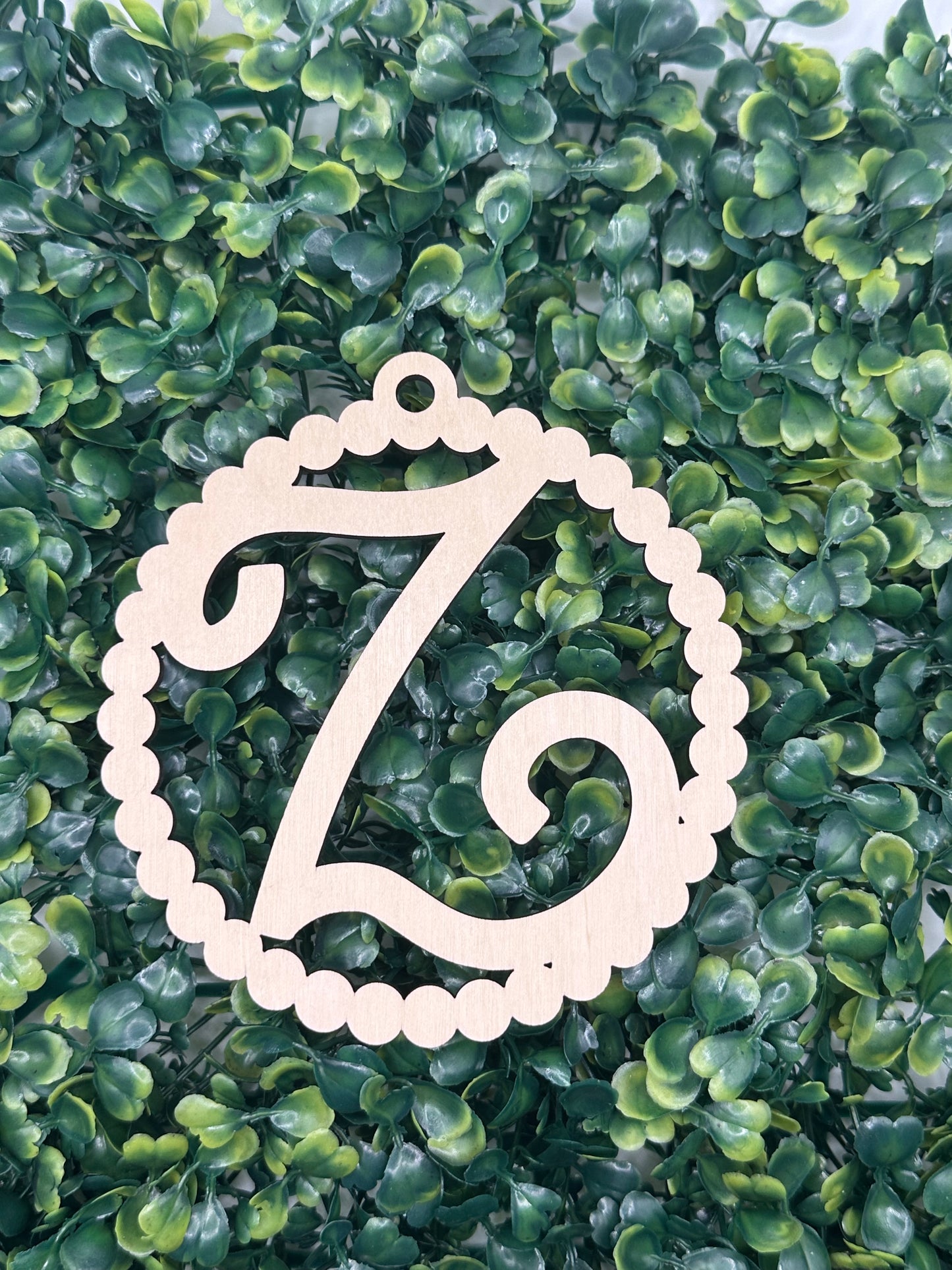 Unfinished Wooden Initial Car Charms, DIY Craft Idea