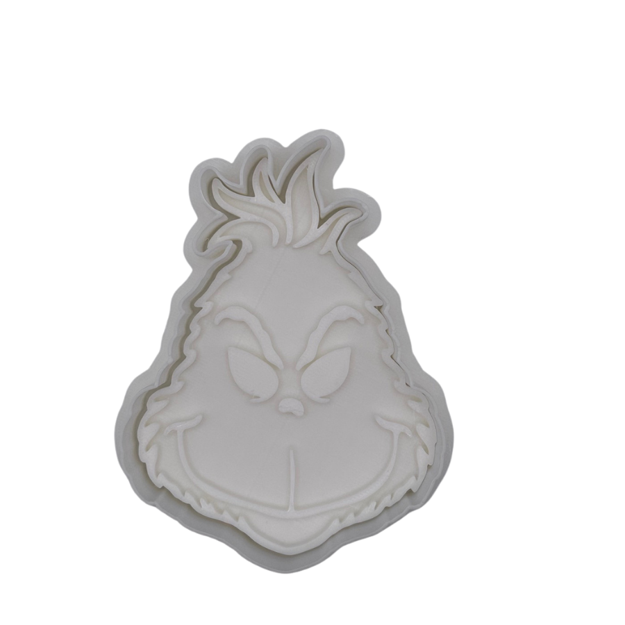 Grinch-Inspired Face Cookie Cutter & Stamp