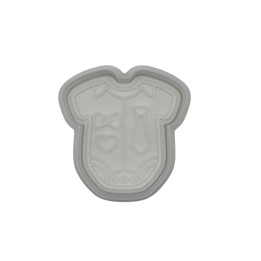 Gender Reveal Baby Bodysuit Cookie Cutter & Stamp Set