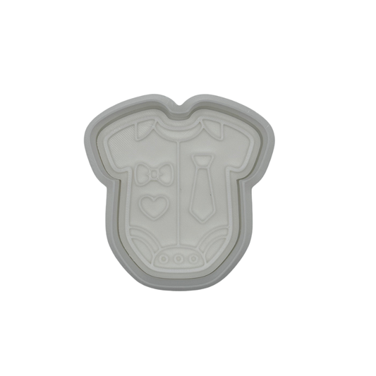 Gender Reveal Baby Bodysuit Cookie Cutter & Stamp Set
