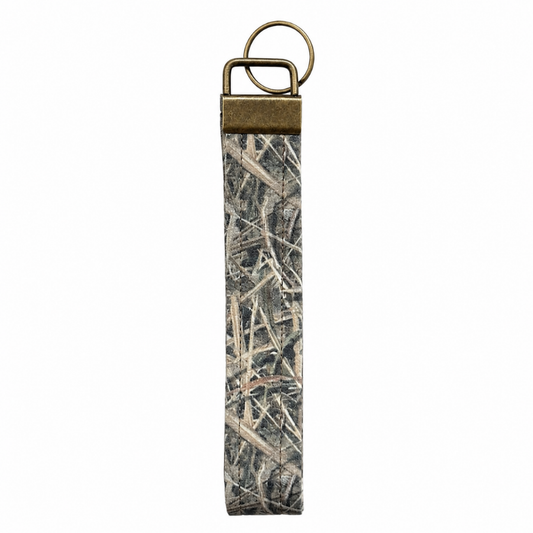 Camo Keychain Strap, Shadowgrass Inspired Camo, Handmade Cotton 5.5" Keychain, Car Key Holder