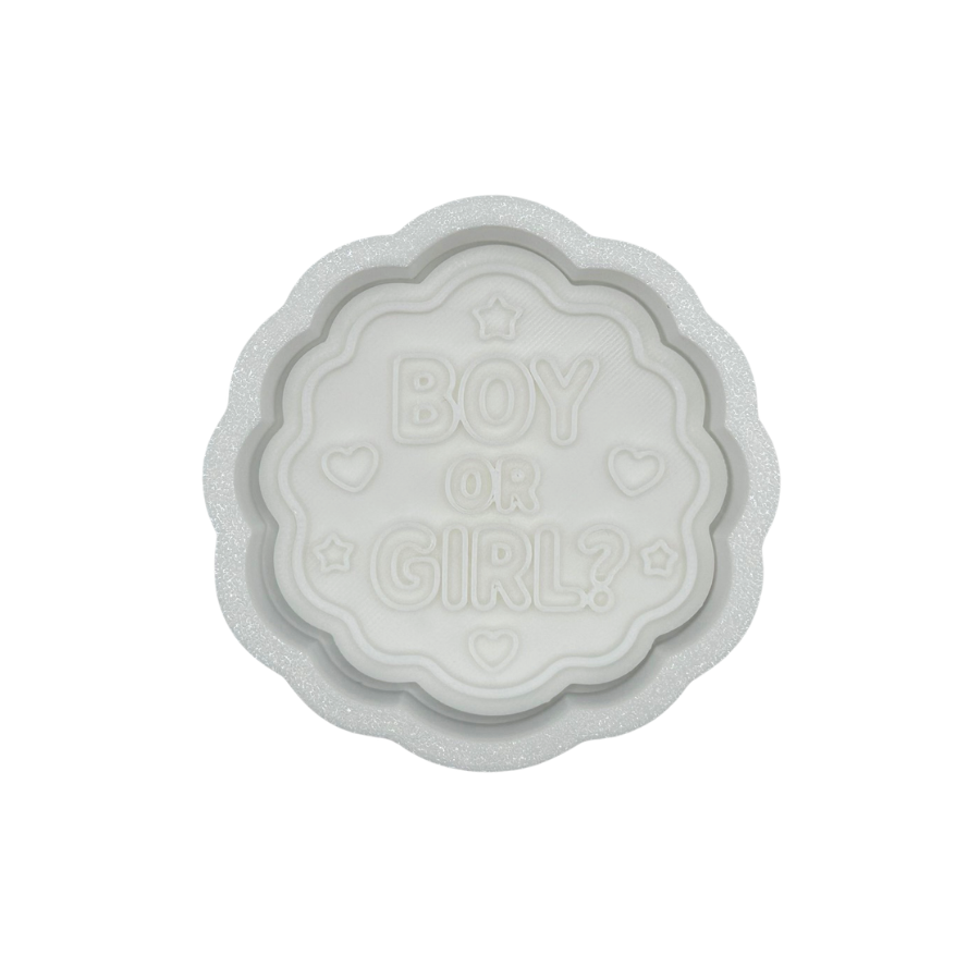 Boy or Girl? Gender Reveal Cookie Cutter & Stamp