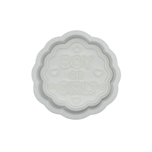 Boy or Girl? Gender Reveal Cookie Cutter & Stamp