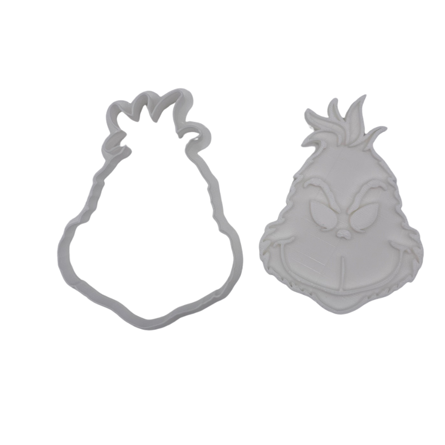 Grinch-Inspired Face Cookie Cutter & Stamp