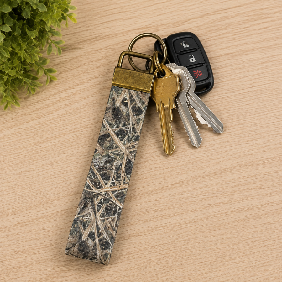 Camo Keychain Strap, Shadowgrass Inspired Camo, Handmade Cotton 5.5" Keychain, Car Key Holder