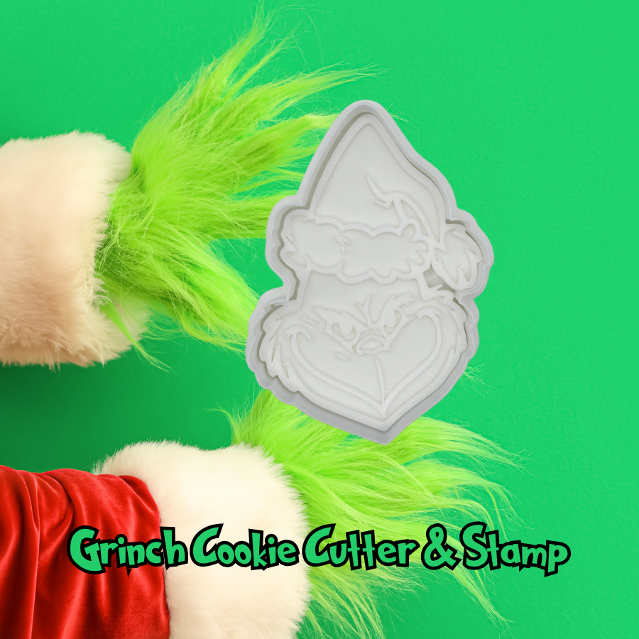 Grinch-Inspired Santa Hat Cookie Cutter & Stamp