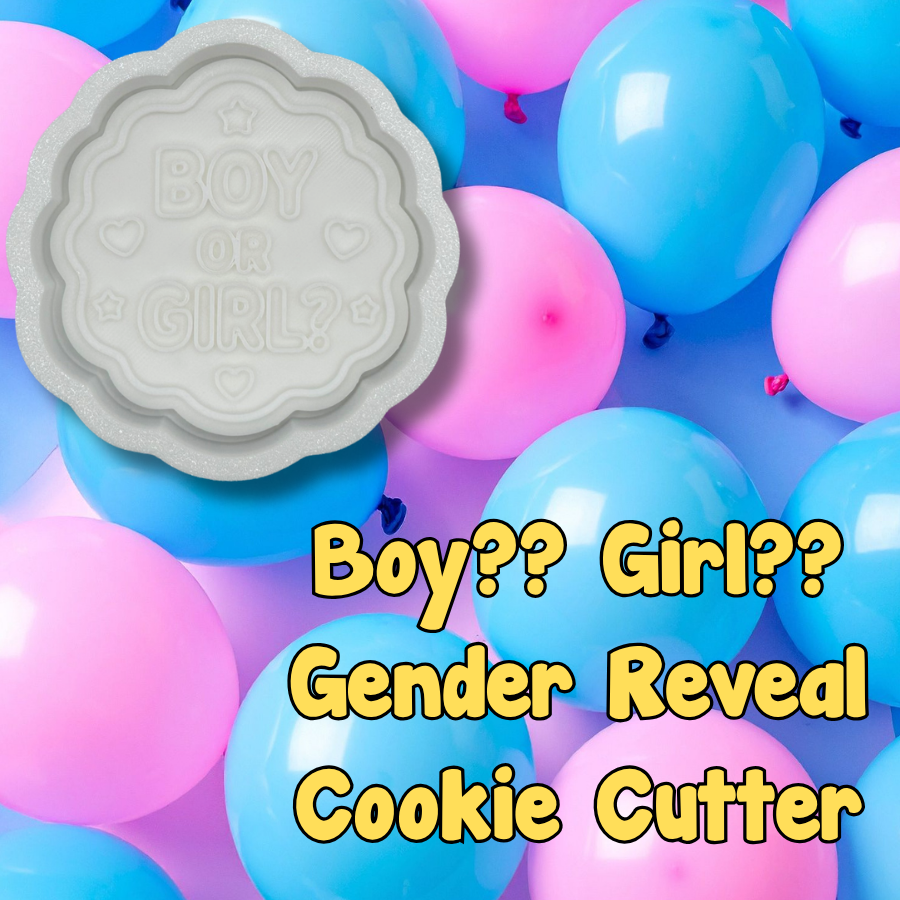 Boy or Girl? Gender Reveal Cookie Cutter & Stamp