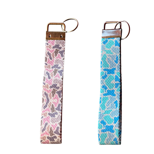 Duck Camo Key Fob Wristlet, Pink Duck Camo, Blue Duck Camo, Old School Duck Camo, Keychain Wristlet, Camo Wrist Lanyard