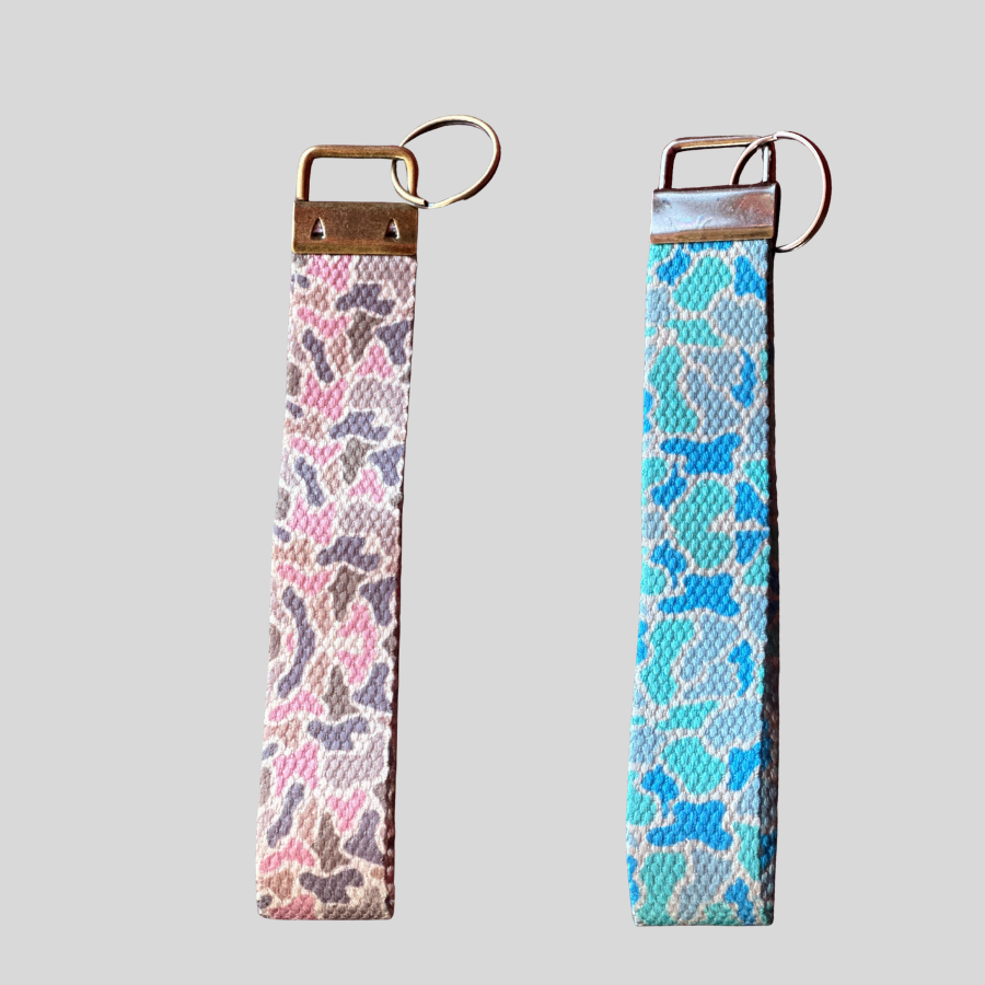 Duck Camo Key Fob Wristlet, Pink Duck Camo, Blue Duck Camo, Old School Duck Camo, Keychain Wristlet, Camo Wrist Lanyard