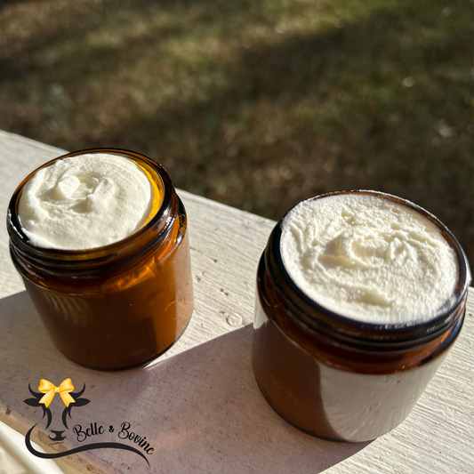 Beef Tallow Whipped Tallow Balm Moisturizer - Vanilla Scented, 100% Grass Fed Beef Tallow, Belle & Bovine