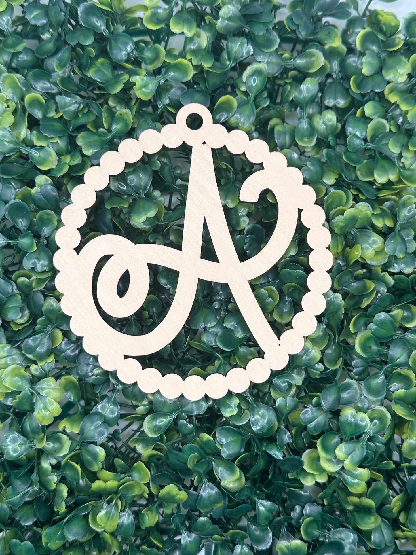 Unfinished Wooden Initial Car Charms, DIY Craft Idea