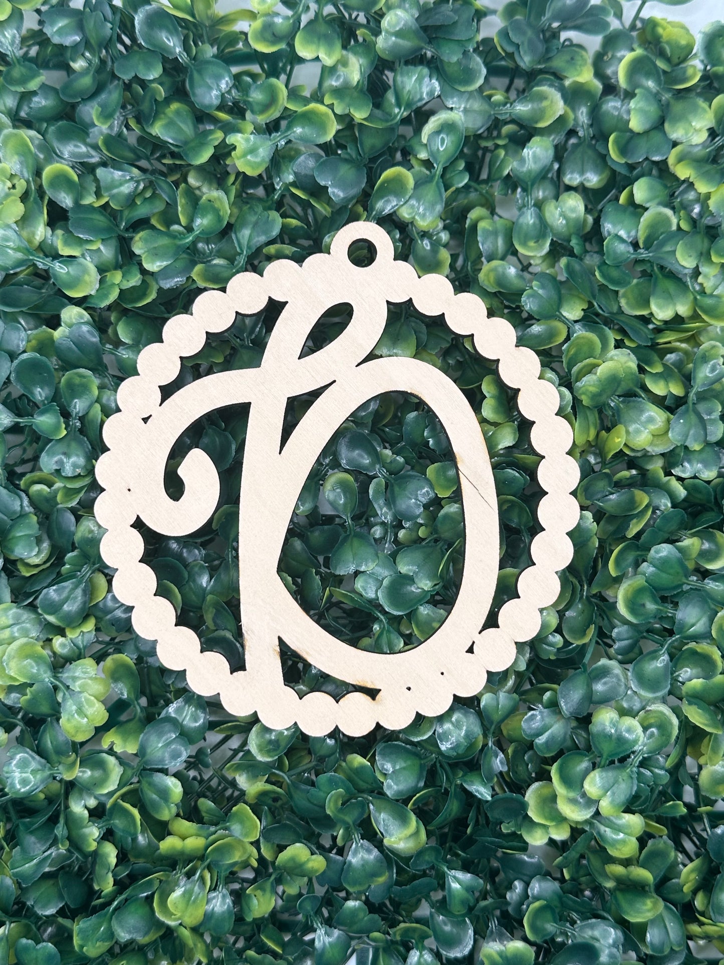 Unfinished Wooden Initial Car Charms, DIY Craft Idea
