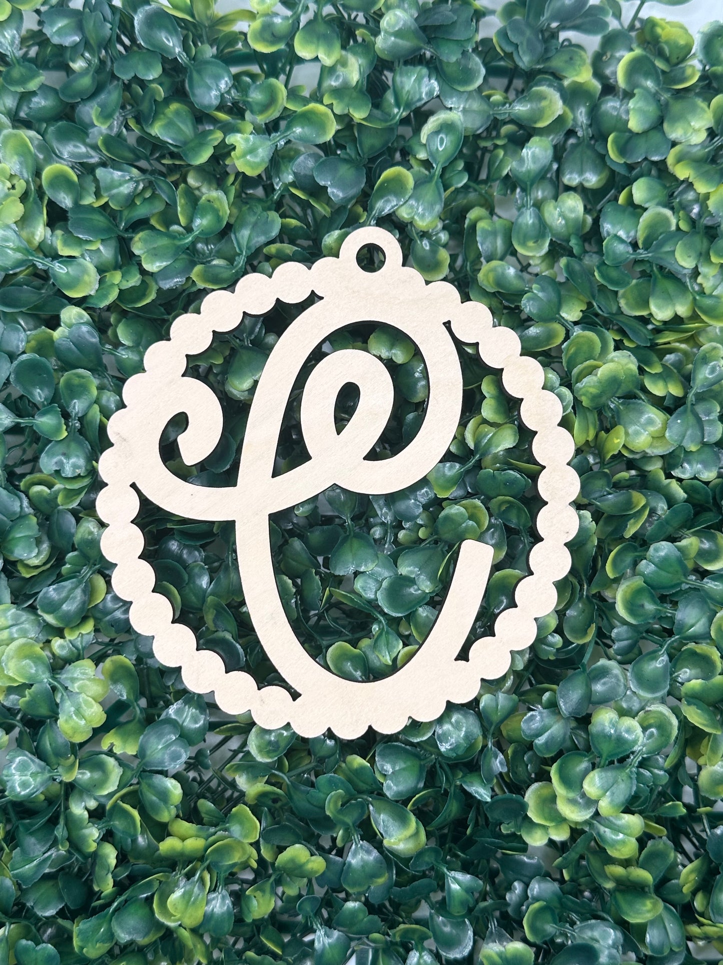 Unfinished Wooden Initial Car Charms, DIY Craft Idea