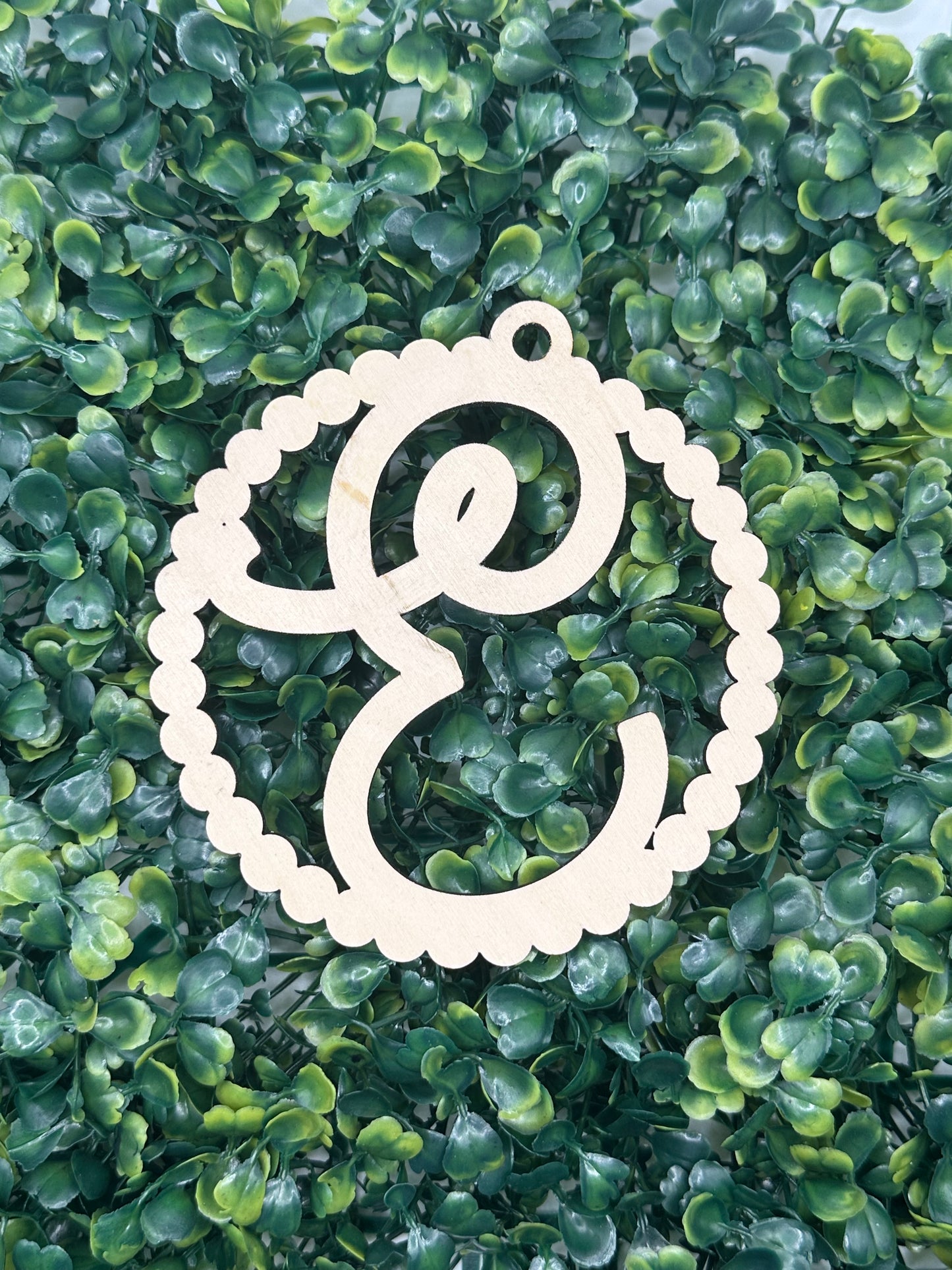 Unfinished Wooden Initial Car Charms, DIY Craft Idea