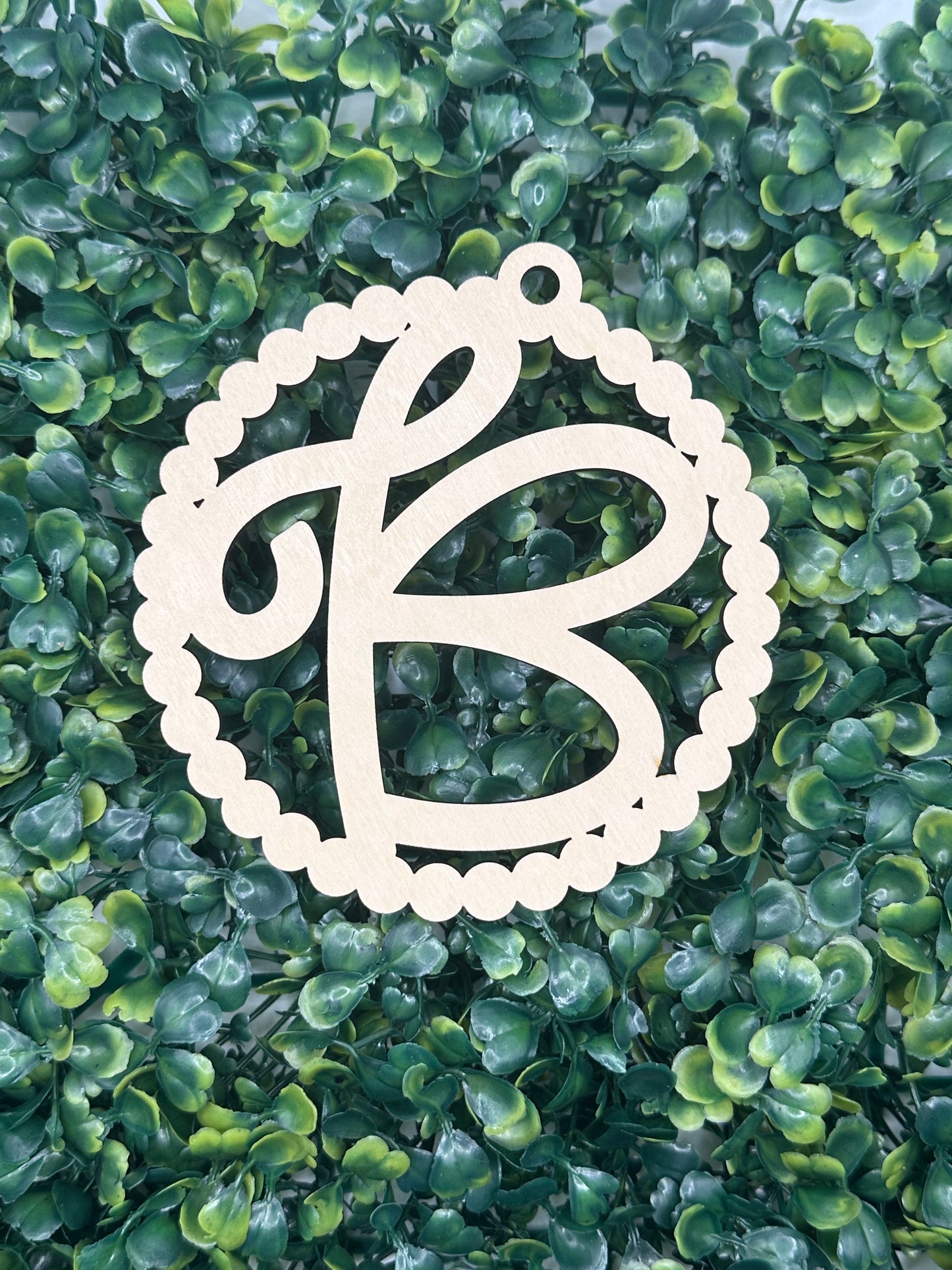 Unfinished Wooden Initial Car Charms, DIY Craft Idea