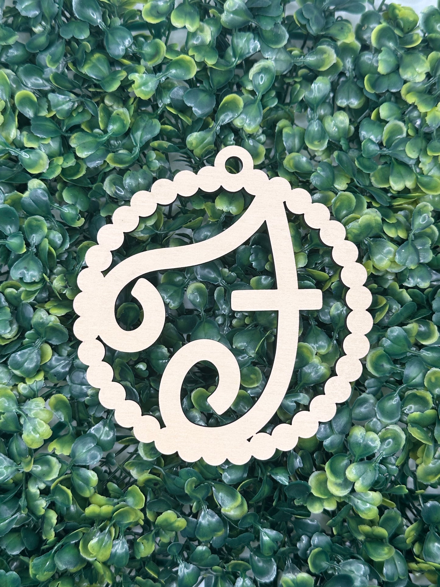 Unfinished Wooden Initial Car Charms, DIY Craft Idea