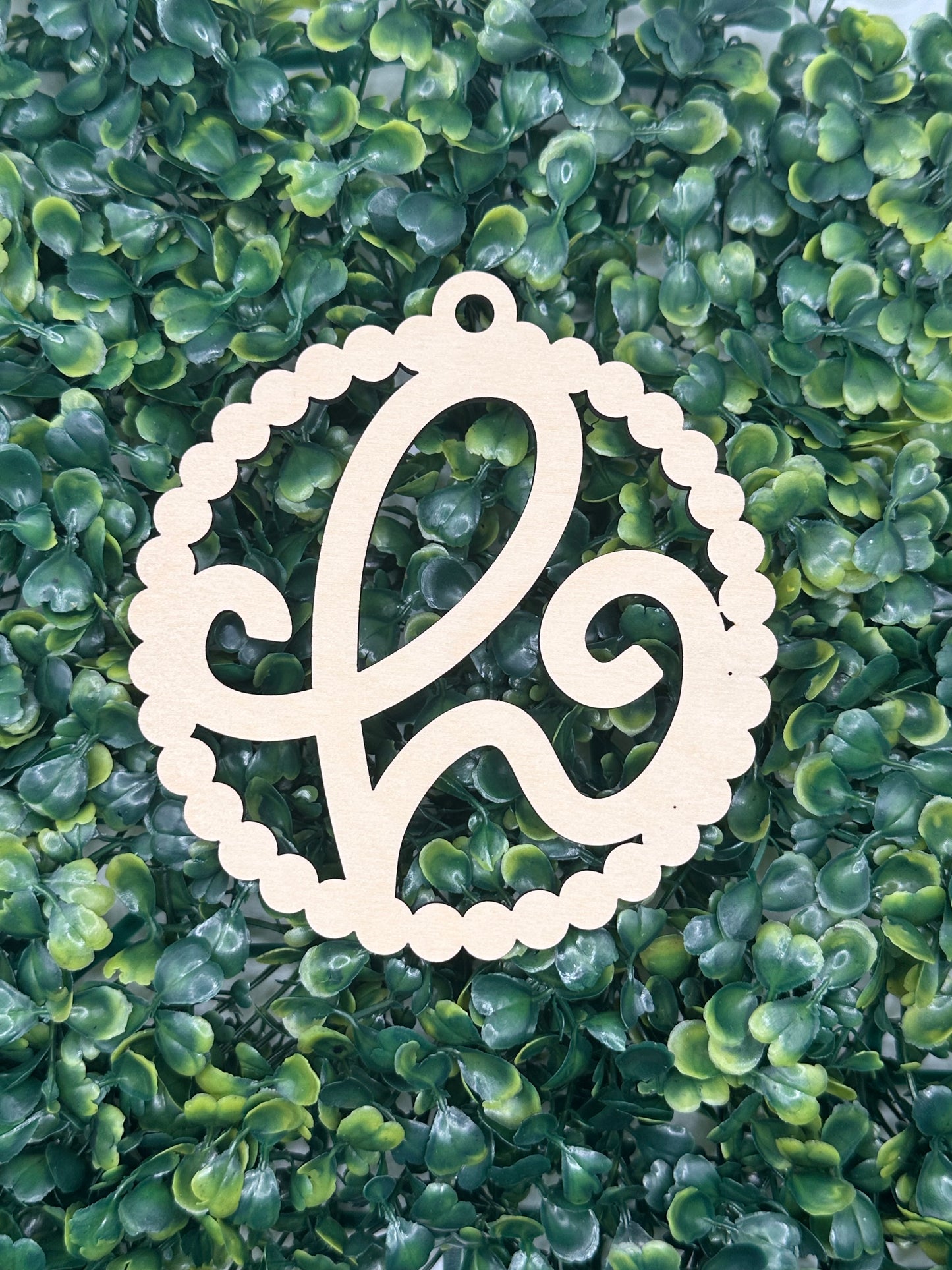 Unfinished Wooden Initial Car Charms, DIY Craft Idea