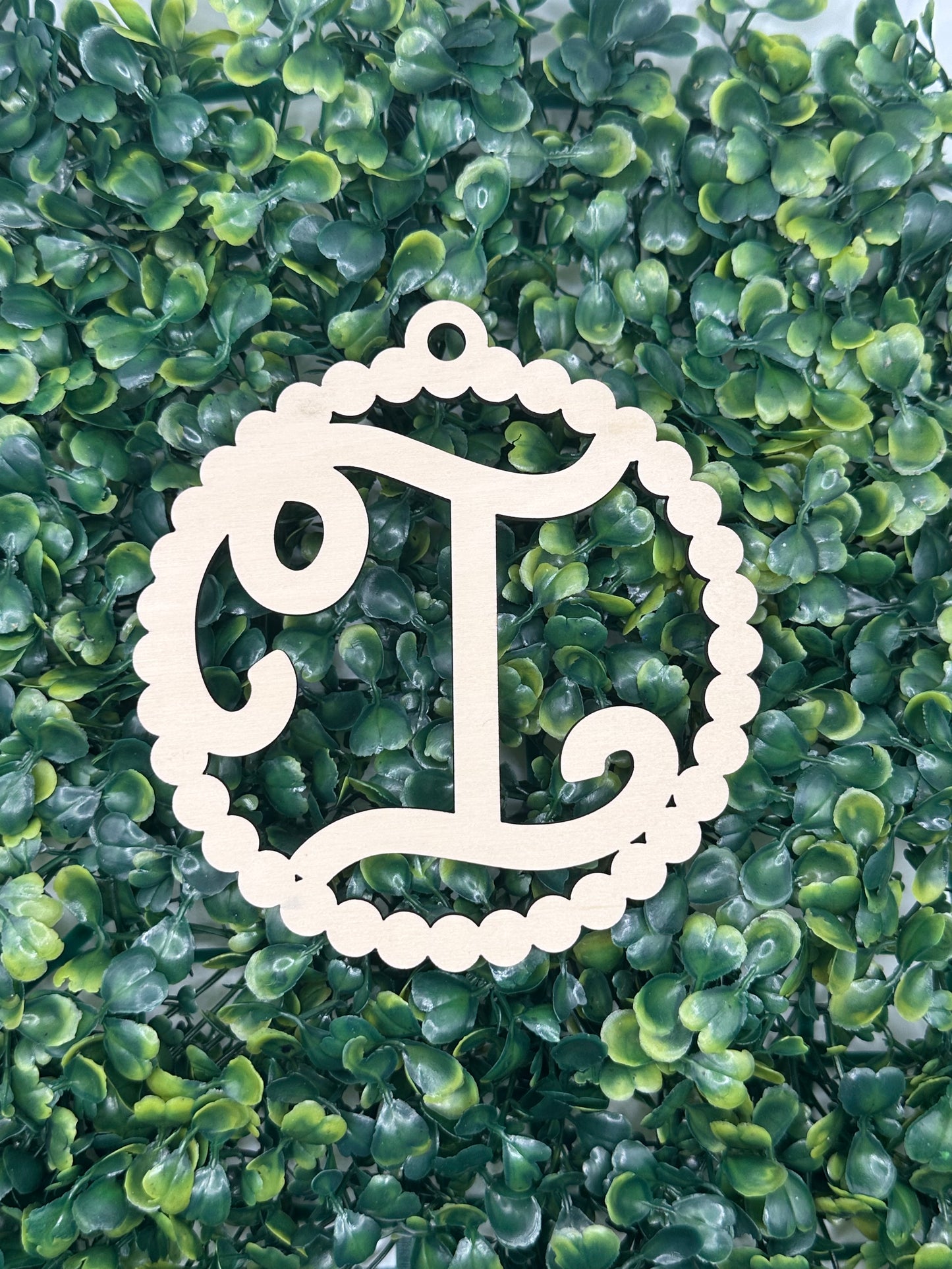 Unfinished Wooden Initial Car Charms, DIY Craft Idea