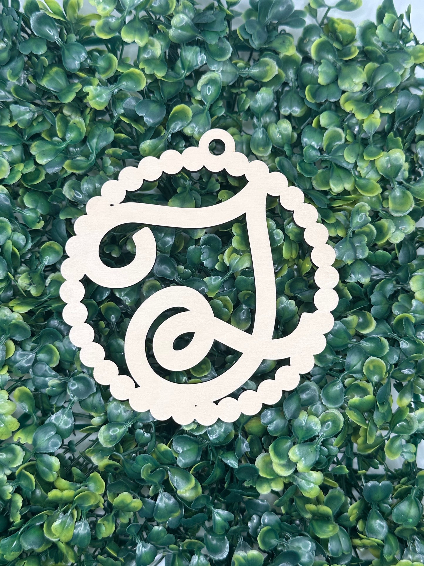 Unfinished Wooden Initial Car Charms, DIY Craft Idea