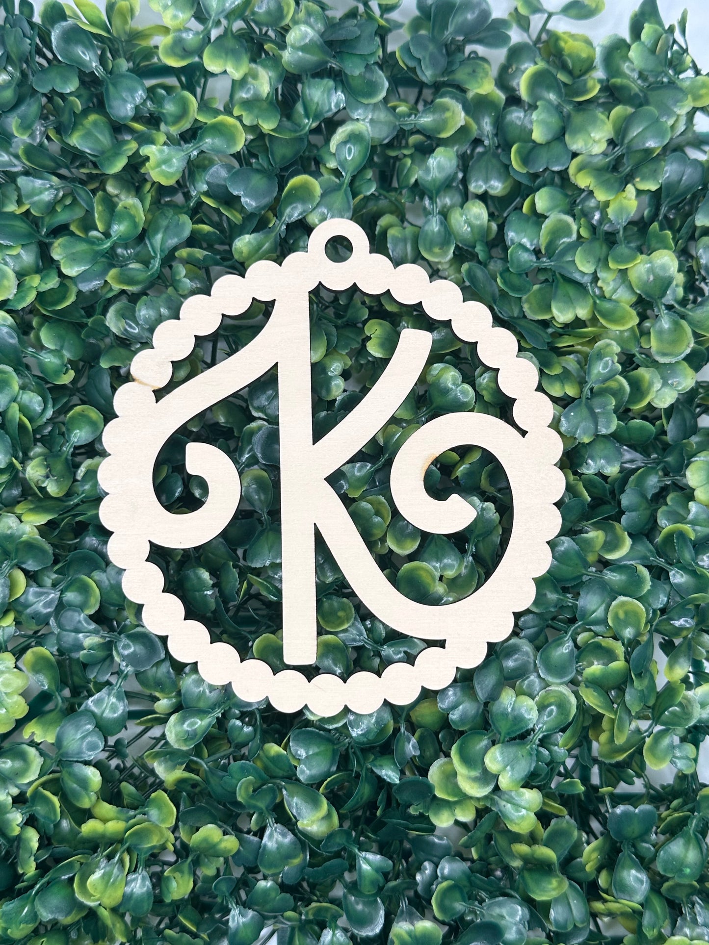 Unfinished Wooden Initial Car Charms, DIY Craft Idea
