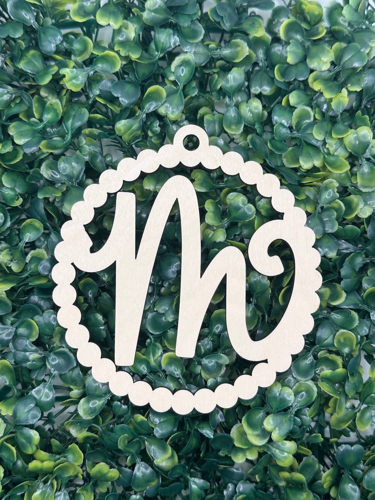 Unfinished Wooden Initial Car Charms, DIY Craft Idea