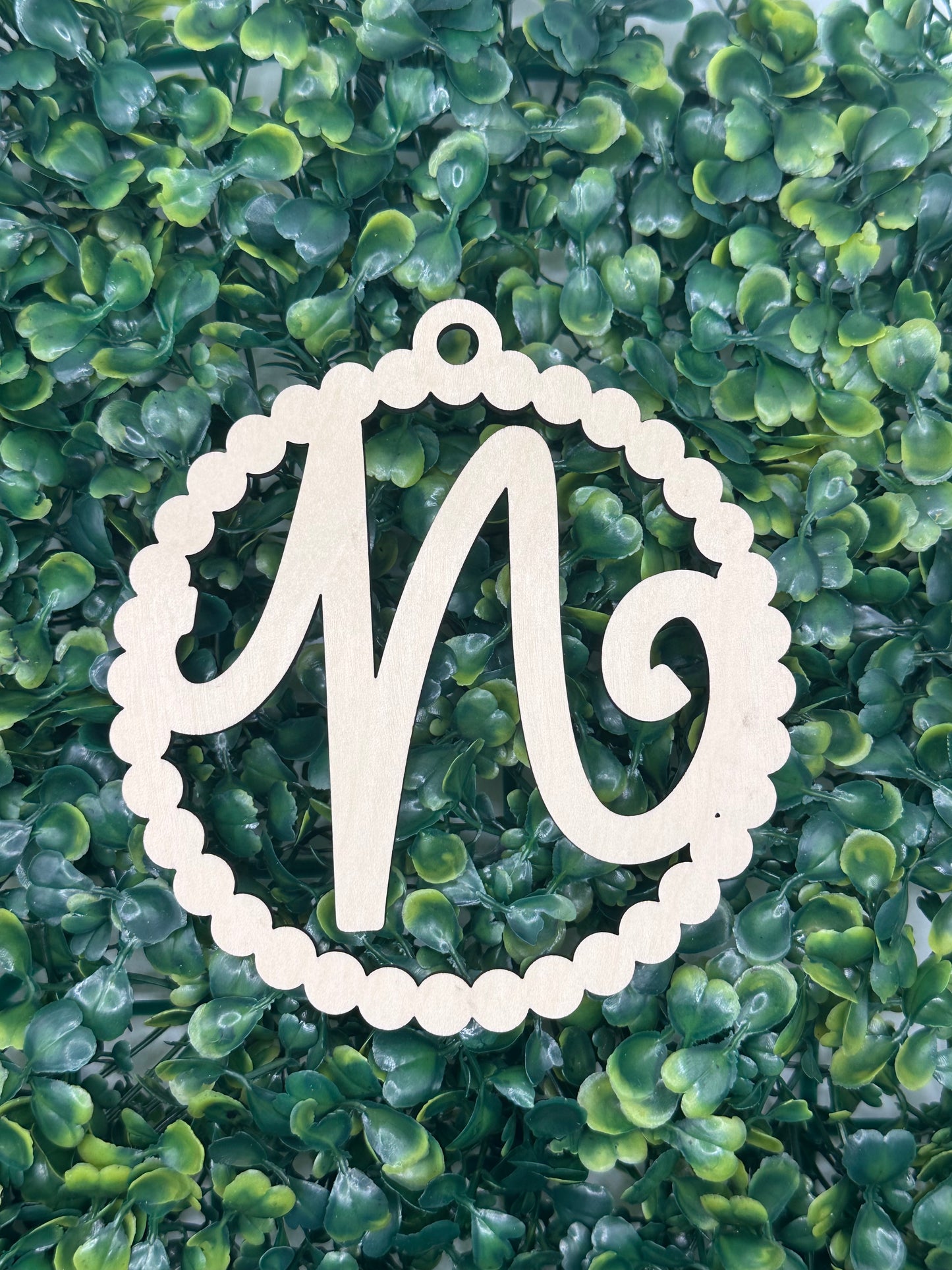 Unfinished Wooden Initial Car Charms, DIY Craft Idea