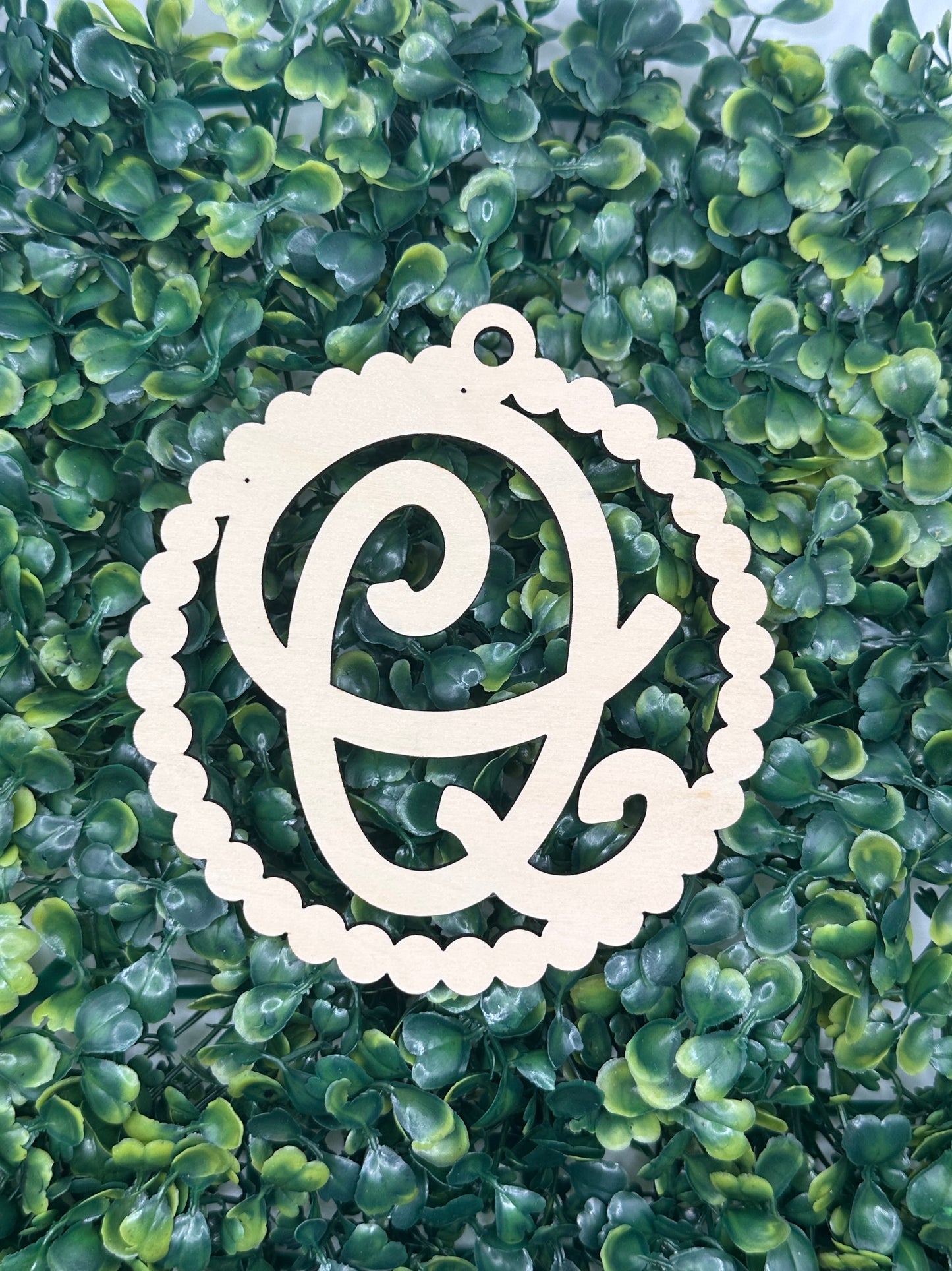 Unfinished Wooden Initial Car Charms, DIY Craft Idea