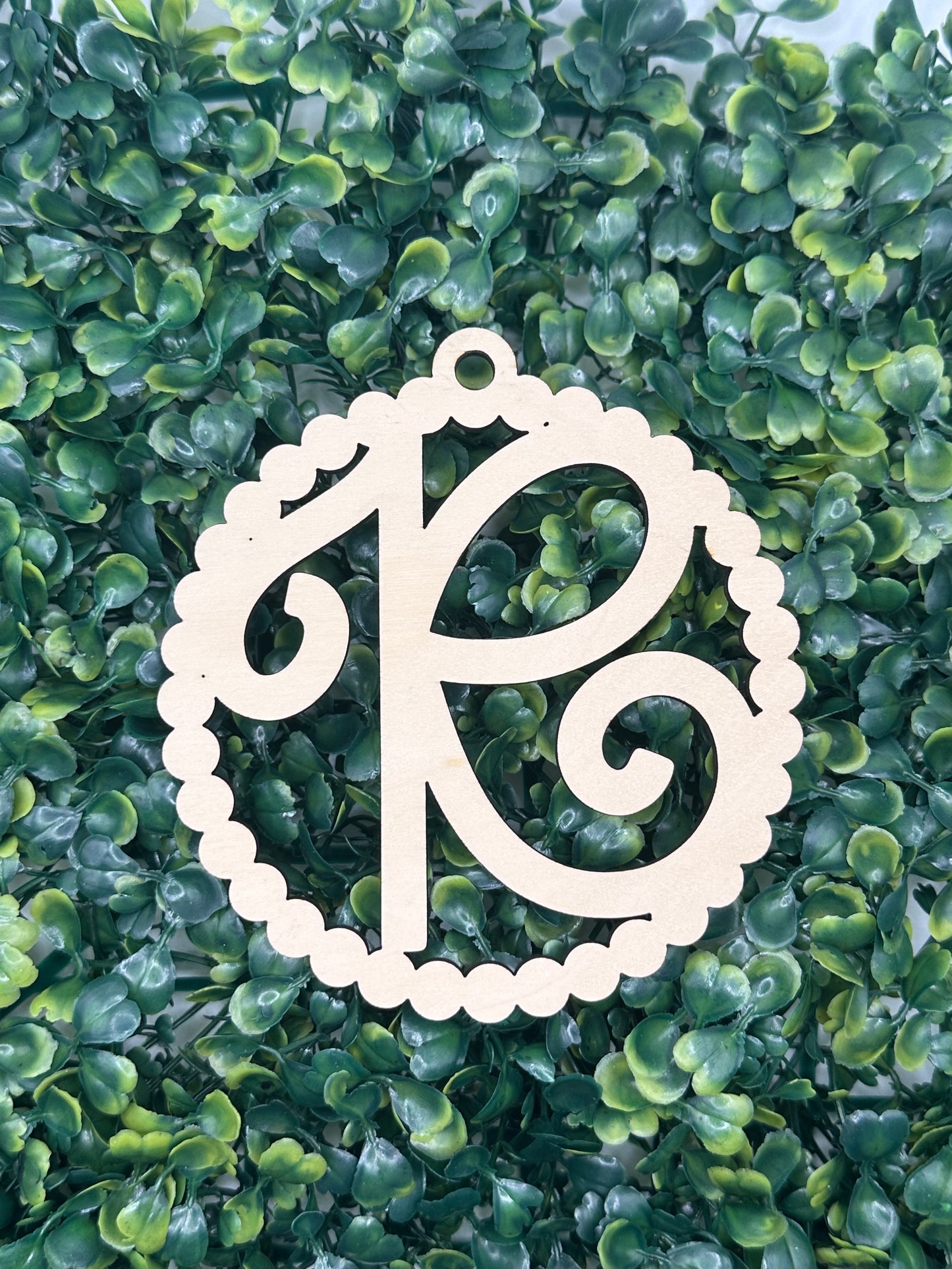Unfinished Wooden Initial Car Charms, DIY Craft Idea