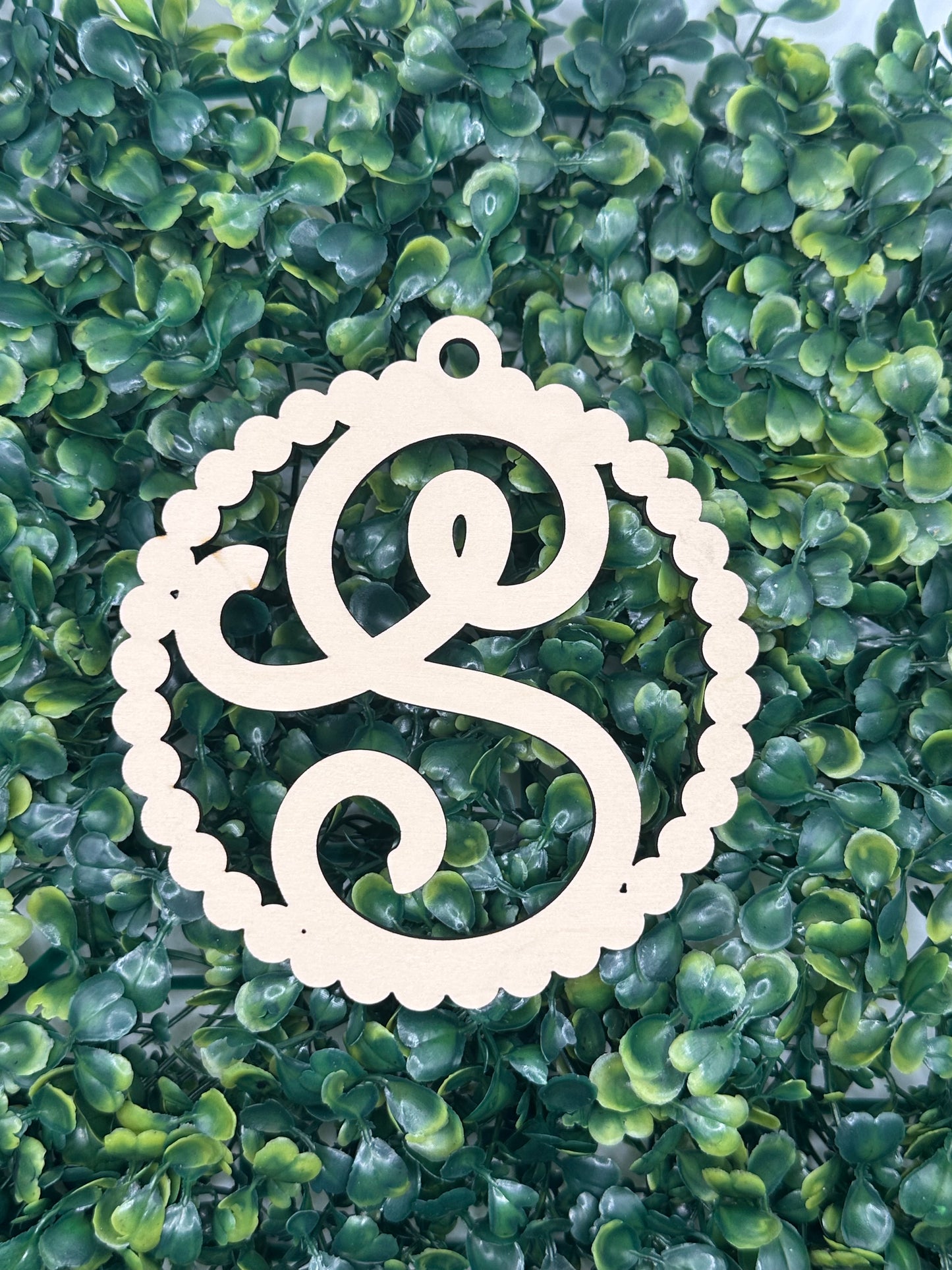 Unfinished Wooden Initial Car Charms, DIY Craft Idea