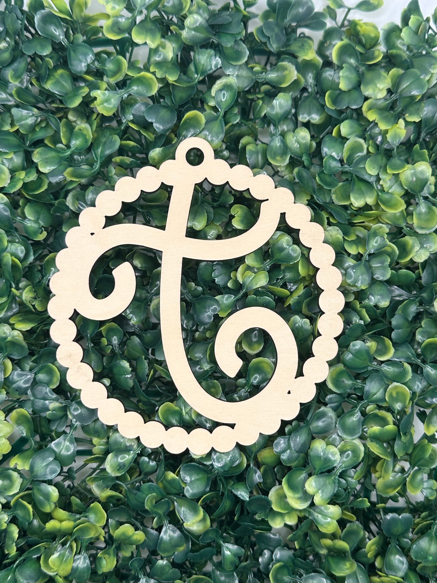 Unfinished Wooden Initial Car Charms, DIY Craft Idea