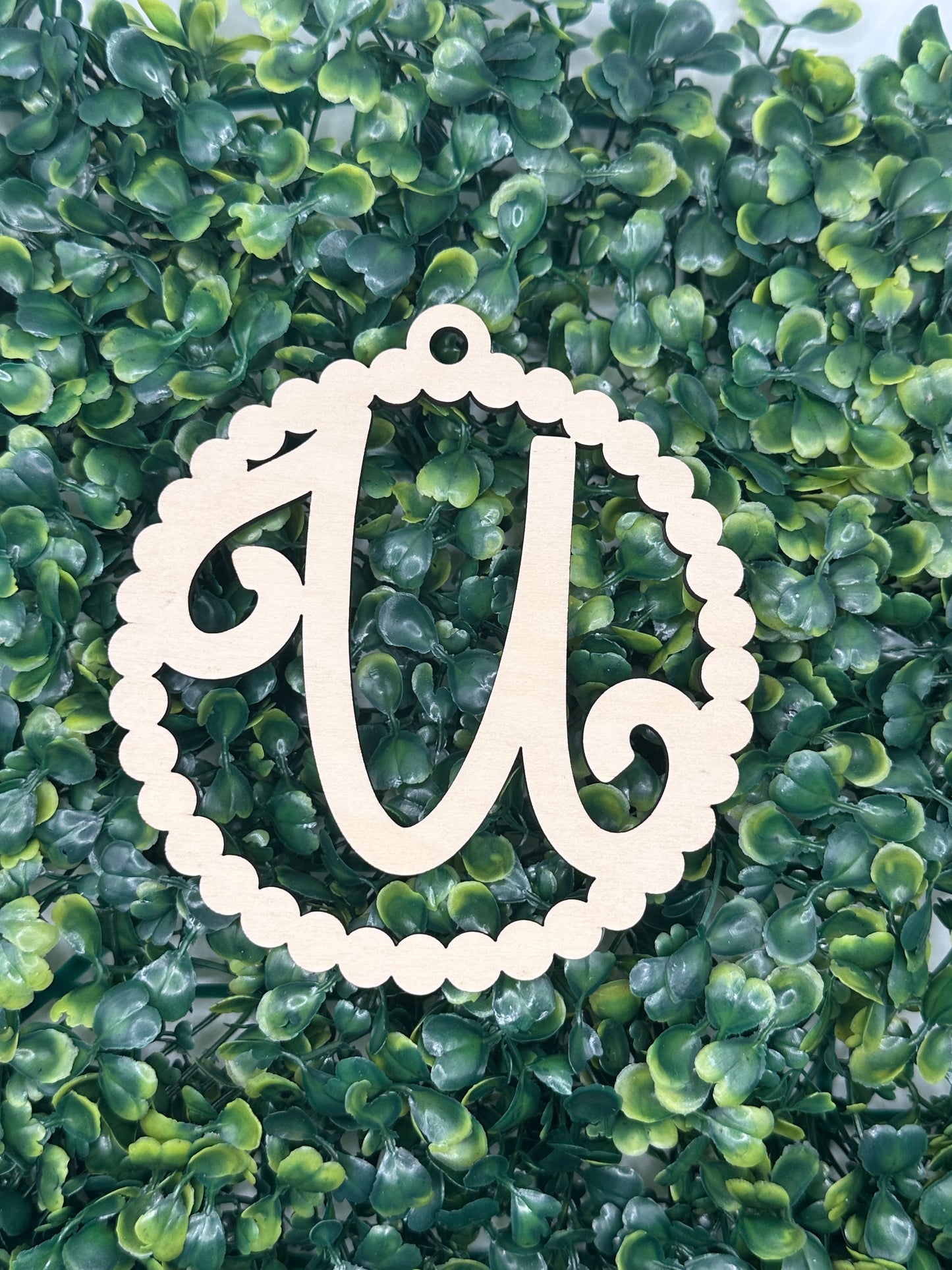 Unfinished Wooden Initial Car Charms, DIY Craft Idea