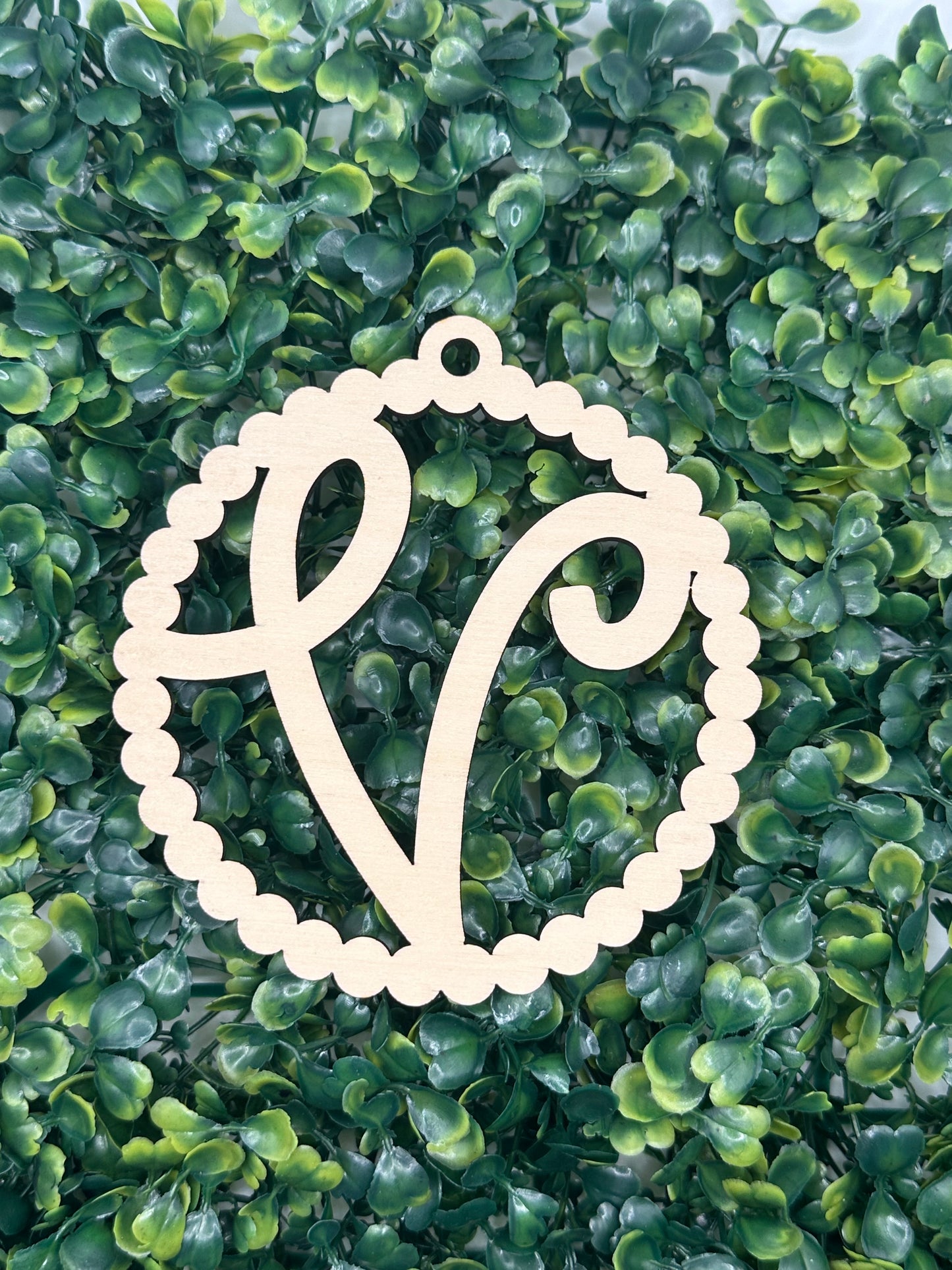Unfinished Wooden Initial Car Charms, DIY Craft Idea
