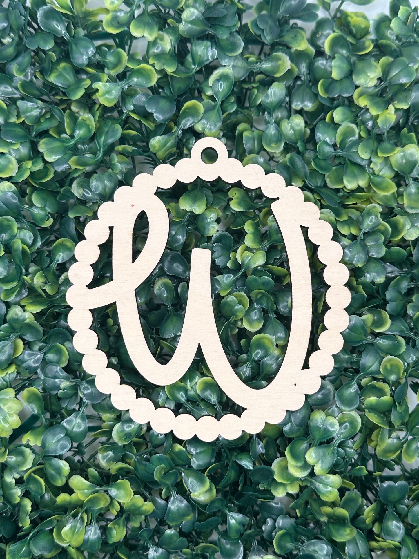 Unfinished Wooden Initial Car Charms, DIY Craft Idea