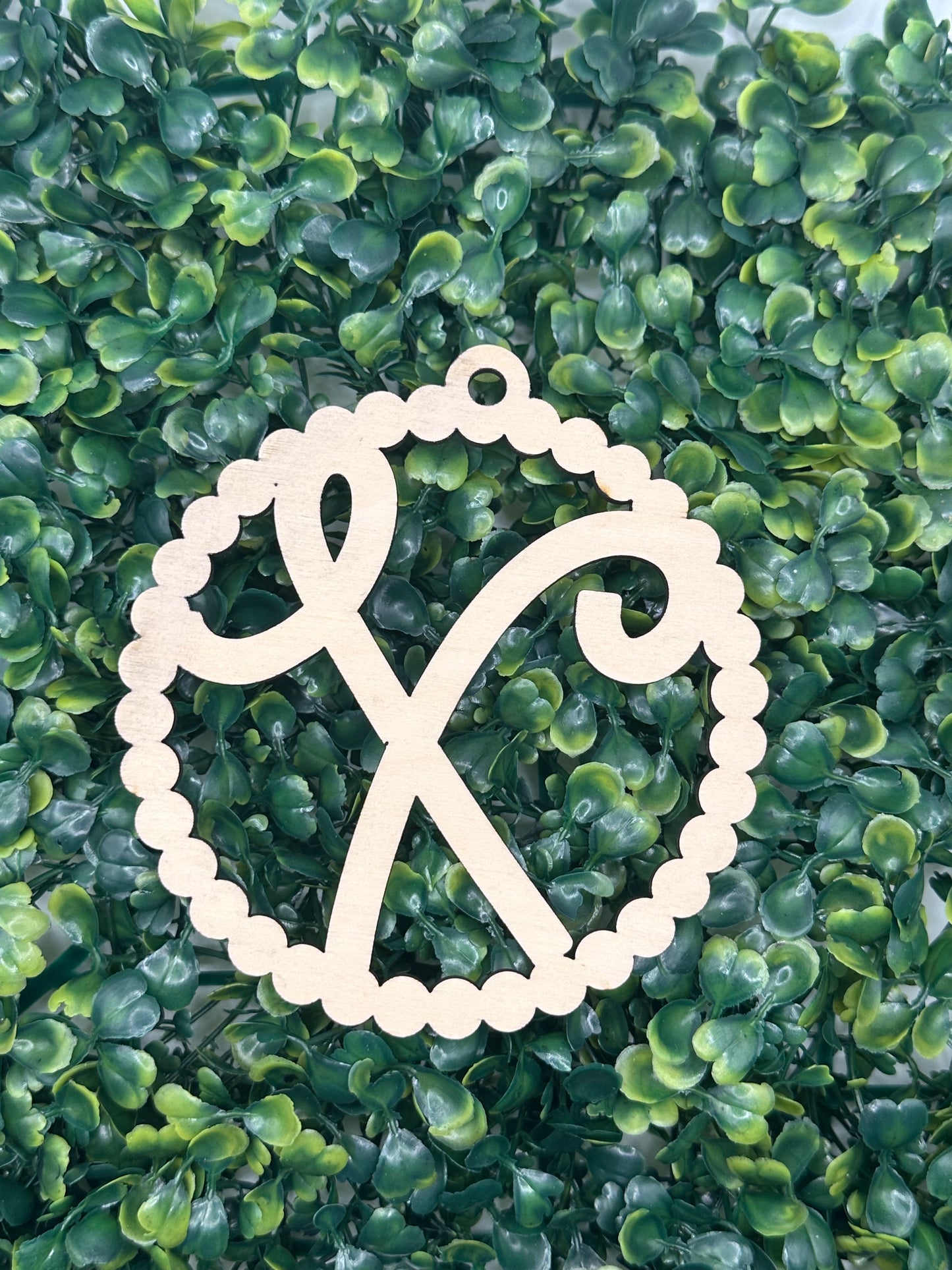Unfinished Wooden Initial Car Charms, DIY Craft Idea