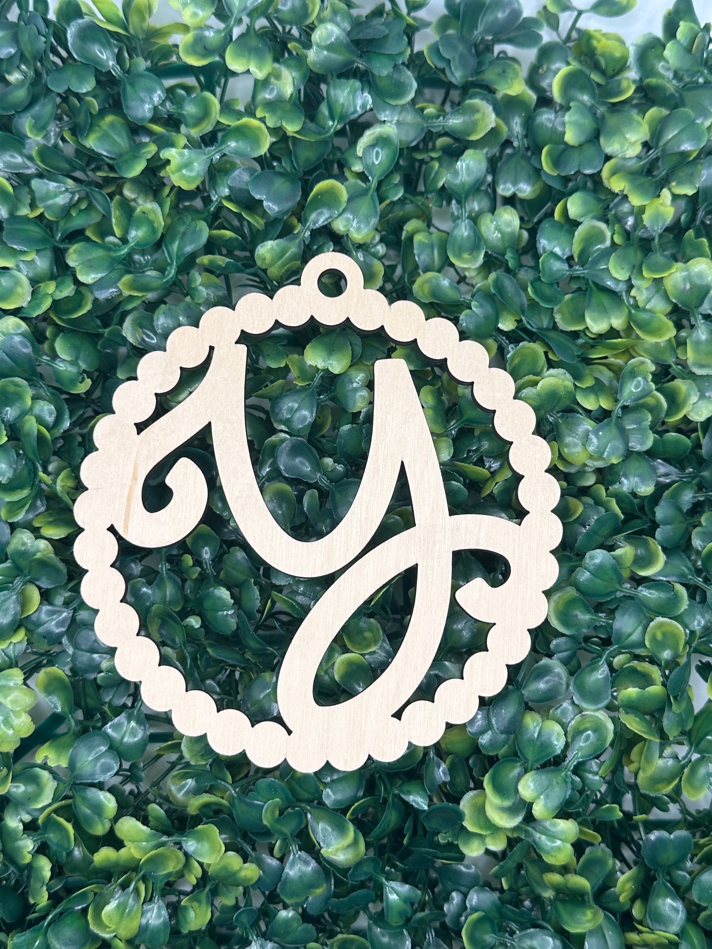 Unfinished Wooden Initial Car Charms, DIY Craft Idea