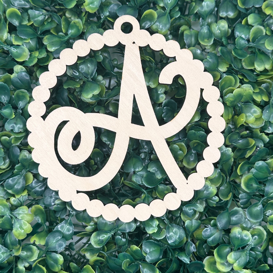 Unfinished Wooden Initial Car Charms, DIY Craft Idea